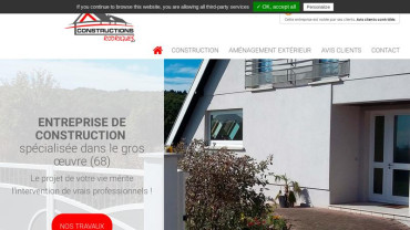 Page d'accueil du site : Constructions Rodrigues