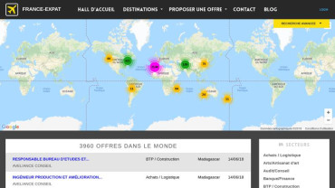 Page d'accueil du site : France - Expat
