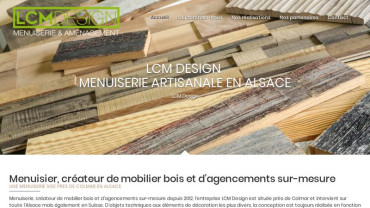 Page d'accueil du site : Menuiserie LCM Design