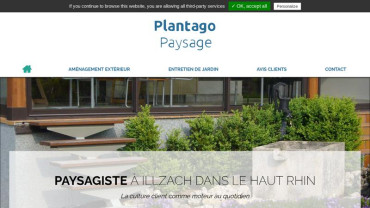 Page d'accueil du site : Plantago Paysage
