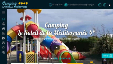 Page d'accueil du site : Camping Soleil Mediterranée