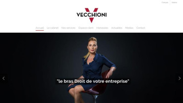 Page d'accueil du site : Cabinet Vecchioni