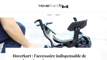 Page d'accueil du site : Le Hoverkart