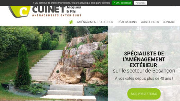 Page d'accueil du site : Cuinet Jacques & Fils