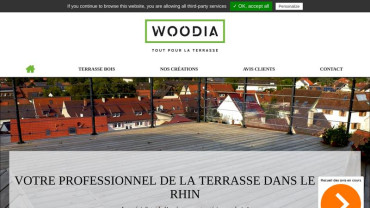 Page d'accueil du site : Woodia