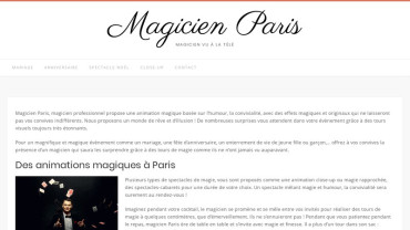 Page d'accueil du site : Magicien paris