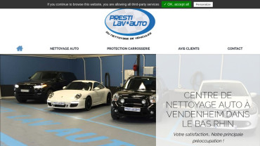 Page d'accueil du site : Presti Lav'auto