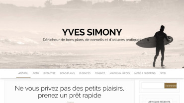 Page d'accueil du site : Yves Simony