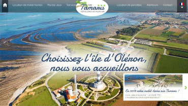 Page d'accueil du site : Les Tamaris
