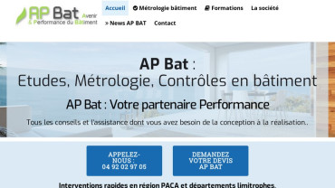 Page d'accueil du site : AP Bat