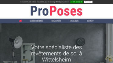 Page d'accueil du site : Pro-Poses