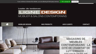 Page d'accueil du site : Ligne Design