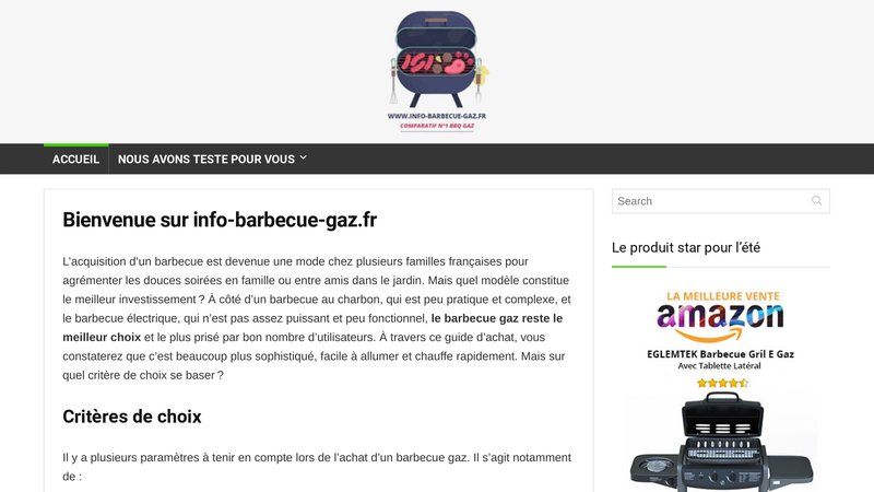 Info Barbecue Gaz