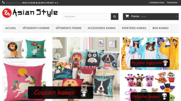 Page d'accueil du site : Asian style