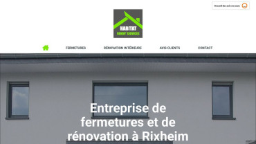 Page d'accueil du site : Habitat Renov'Services