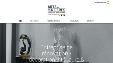 Page d'accueil du site : Arts des Matières