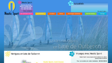Page d'accueil du site : Nautic Sport