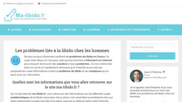 Page d'accueil du site : Ma-libido.fr