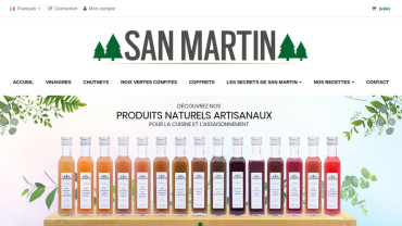 Page d'accueil du site : San Martin