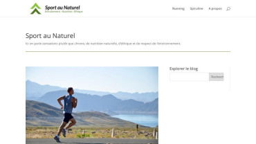 Page d'accueil du site : Sport au Naturel