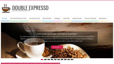 Page d'accueil du site : Double expresso