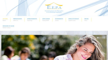 Page d'accueil du site : EEPA