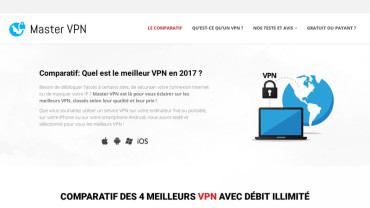Page d'accueil du site : Master VPN