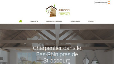 Page d'accueil du site : JBP Construction Bois