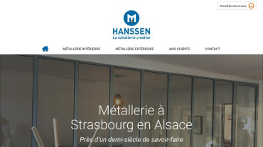 Page d'accueil du site : Métallerie Hanssen
