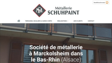 Page d'accueil du site : Métallerie Schuhpaint