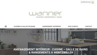 Page d'accueil du site : Agencement Wanner