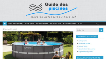 Page d'accueil du site : Guide des piscines
