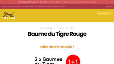 Page d'accueil du site : Tiger Balm Rouge