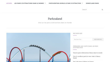 Page d'accueil du site : Parckoaland