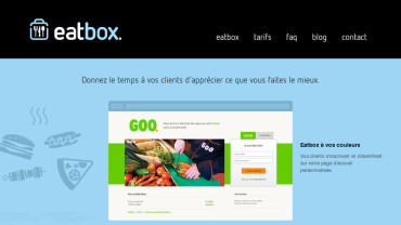 Page d'accueil du site : Eatbox