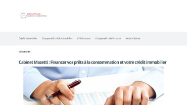 Page d'accueil du site : Cabinet Mazetti