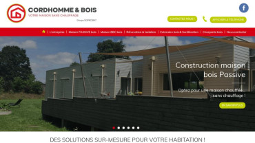Page d'accueil du site : Cordhomme & Bois