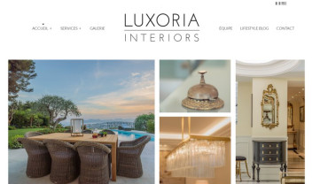 Page d'accueil du site : Luxoria