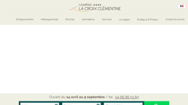 Page d'accueil du site : La Croix Clémentine