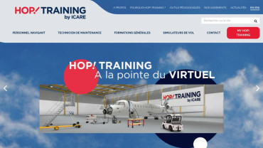 Page d'accueil du site : Hop Training