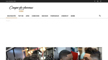 Page d'accueil du site : Coupe Cheveux Homme