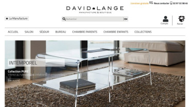 Page d'accueil du site : David Lange