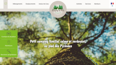Page d'accueil du site : Les Pins le Congo
