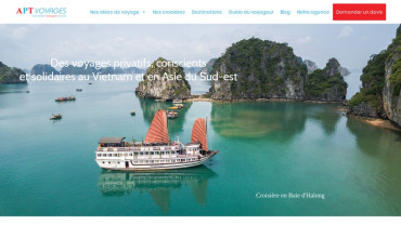 Page d'accueil du site : APT Voyages