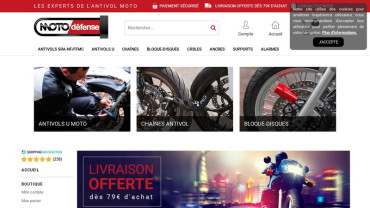 Page d'accueil du site : Moto Défense