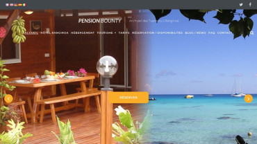 Page d'accueil du site : Pension Bounty