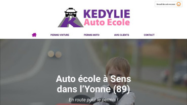 Page d'accueil du site : Auto Ecole Kedylie