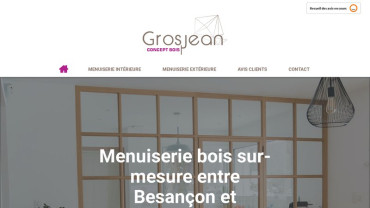 Page d'accueil du site : Grosjean Concept Bois