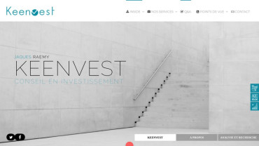 Page d'accueil du site : Keenvest