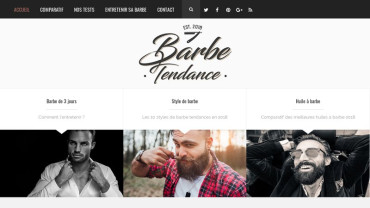 Page d'accueil du site : Barbe Tendance